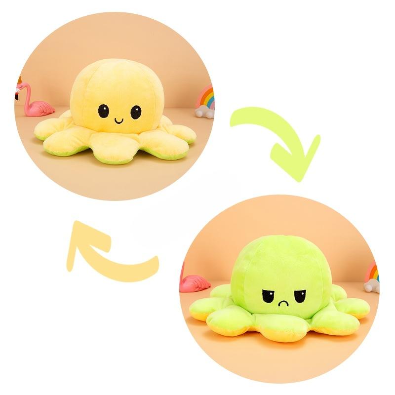 Flipped Octopus Doll Flipped Octopus Octopus Plush Toy Double-Sided Flipped Doll Reversible Octopus