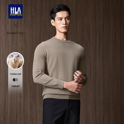 HLA Klassischer Rundhals-Strickpullover für Herren
