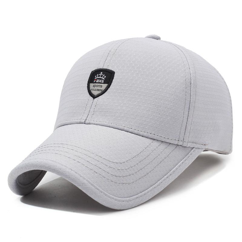 

Кепка для мужчин среднего возраста, летняя дышащая кепка, бейсбольная кепка для занятий спортом на открытом воздухе, солнцезащитная кепка с козырьком светло-серый
