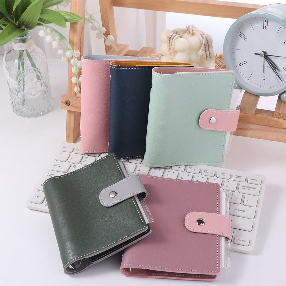 Mini Portable Notebook M5 PU DIY Binder Notebook Simple Loose Leaf Notebook  Diary