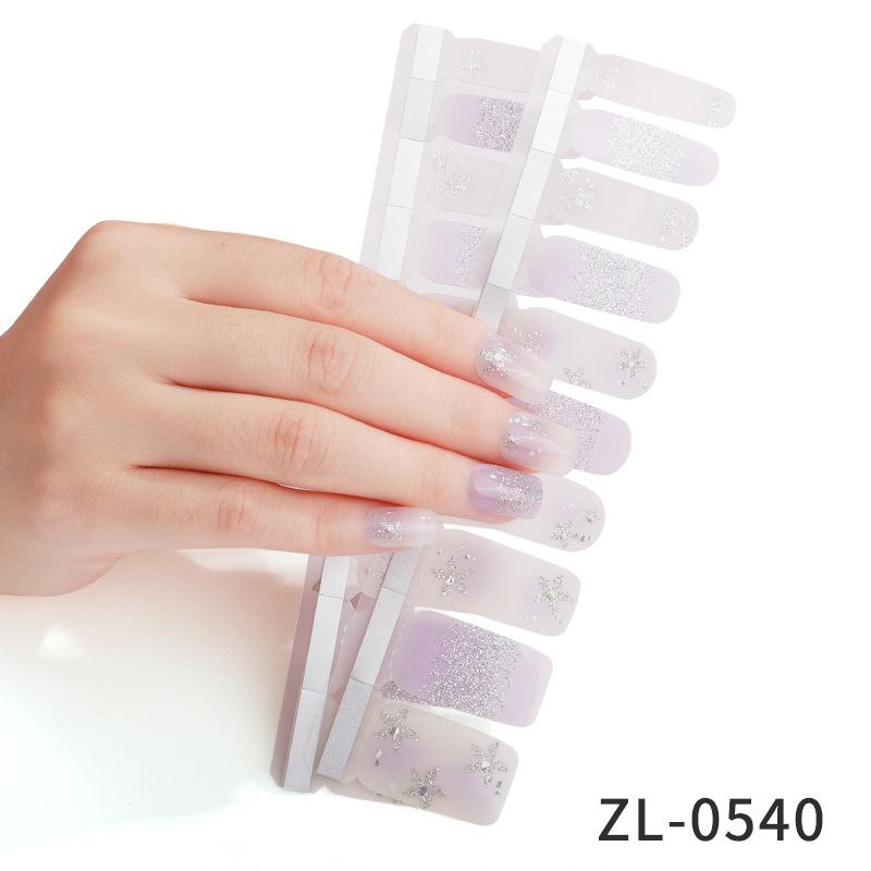New French Manicure Stickers Waterproof Hot Stamping Ins Valentine's Day Nail Stickers