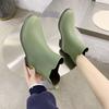 Japanese Style Waterproof Rain Boots For Women Low Heel Anti-Slip Kitchen Gum Boots Casual Outdoor Comfortable Slip-On Footwear