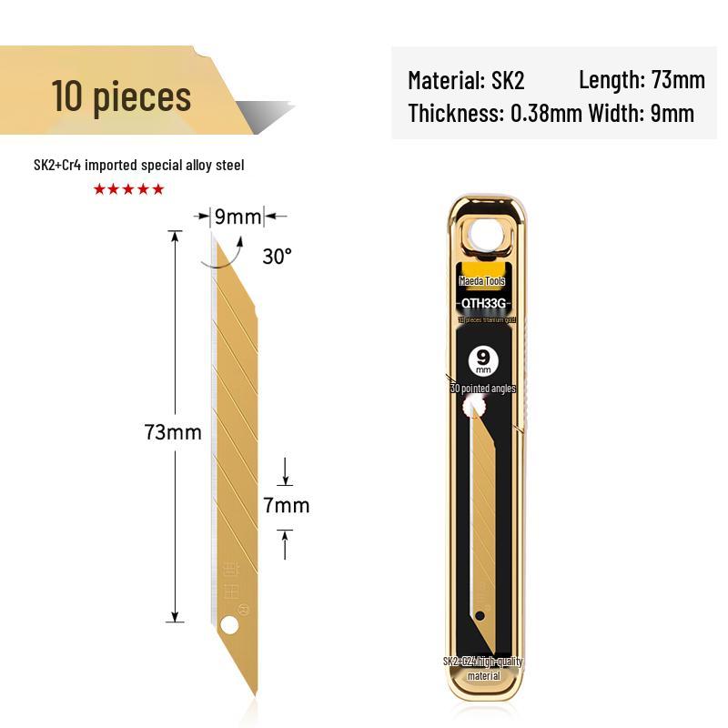 Maeda 30° Craft Knife with 9mm Black Blade – Ideal for Wallpaper, Film, and Car Stickers