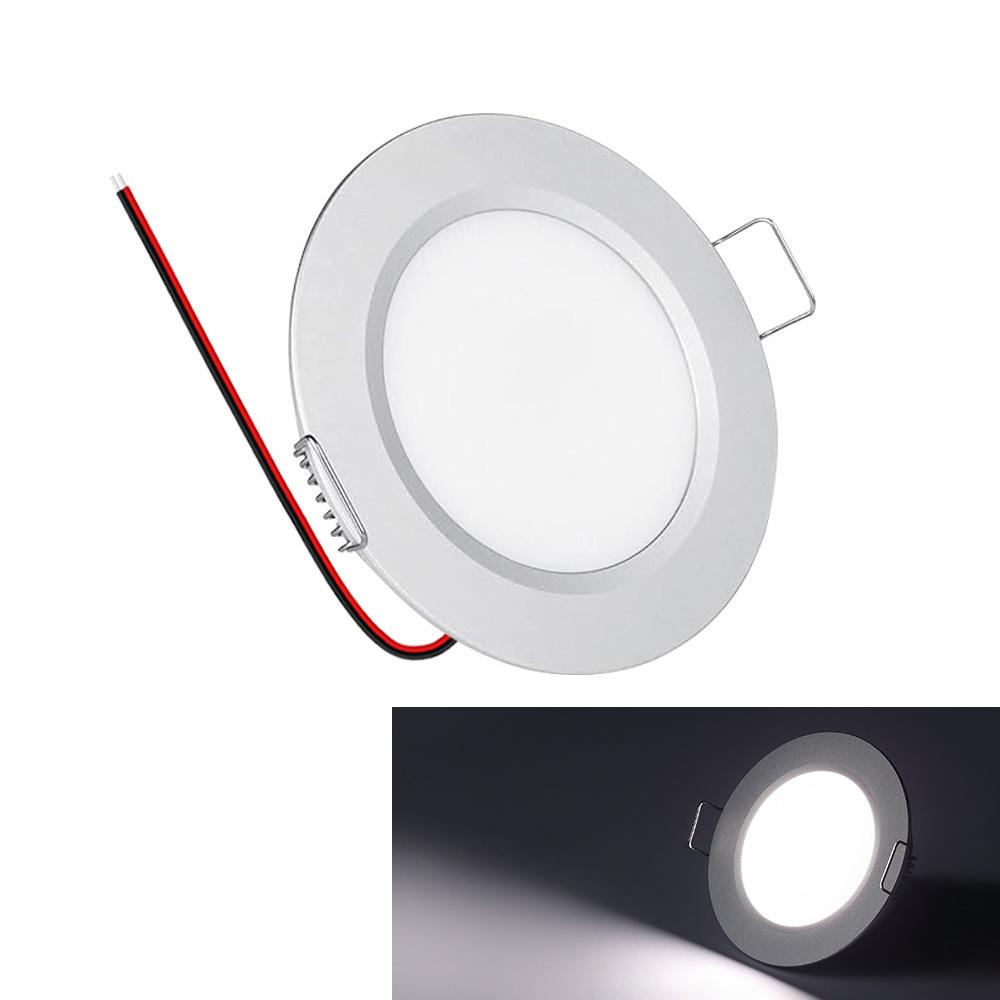 

Ультратонкий встраиваемый потолочный светодиодный светильник для автодома, лодки, внутреннее освещение для шкафов кемпера, DC12V 3W, регулируемые полностью алюминиевые светильники