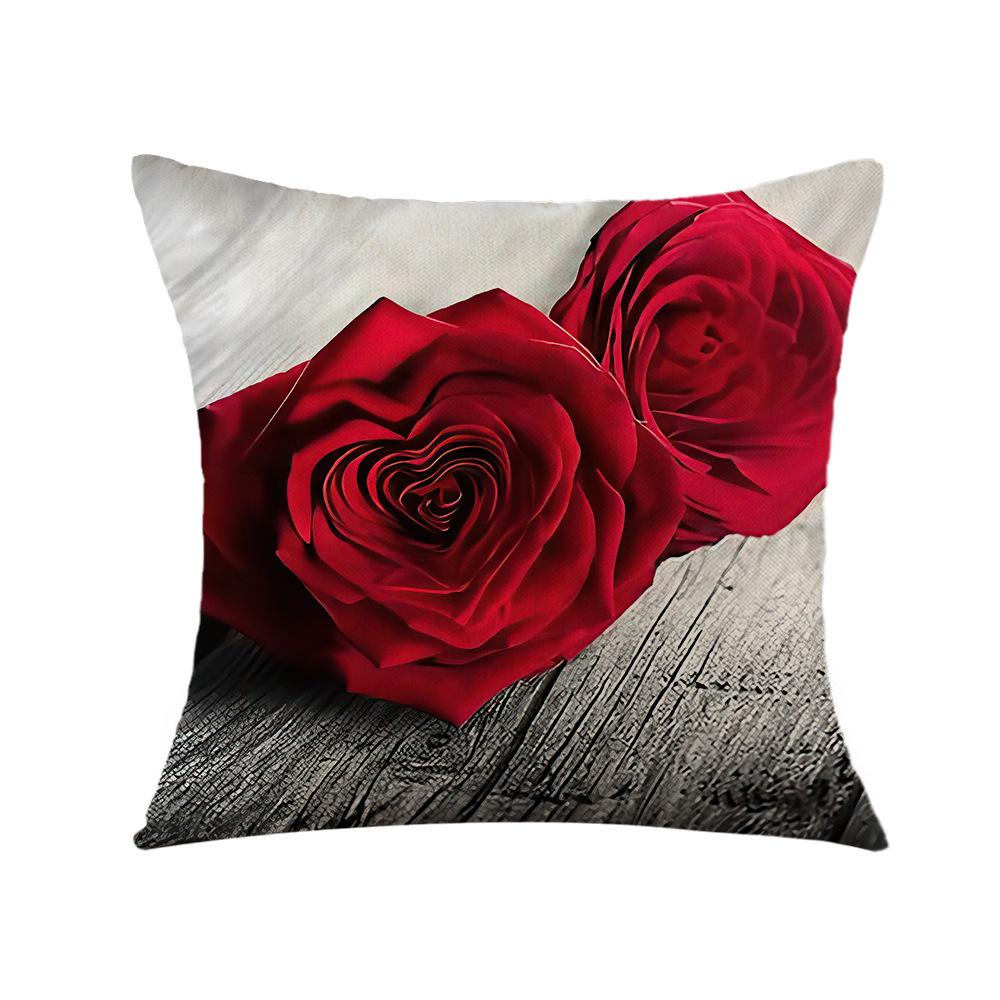 New European Classical Pillow Cover Valentine's Day Pillow Red Office Sofa Pillow Cover