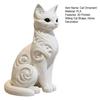 3D Printed Sitting Cat Figurine Ornament Baroque Carving Kitten Statue Sculpture Home Office Decoration Ornament Gift for Cat Lovers