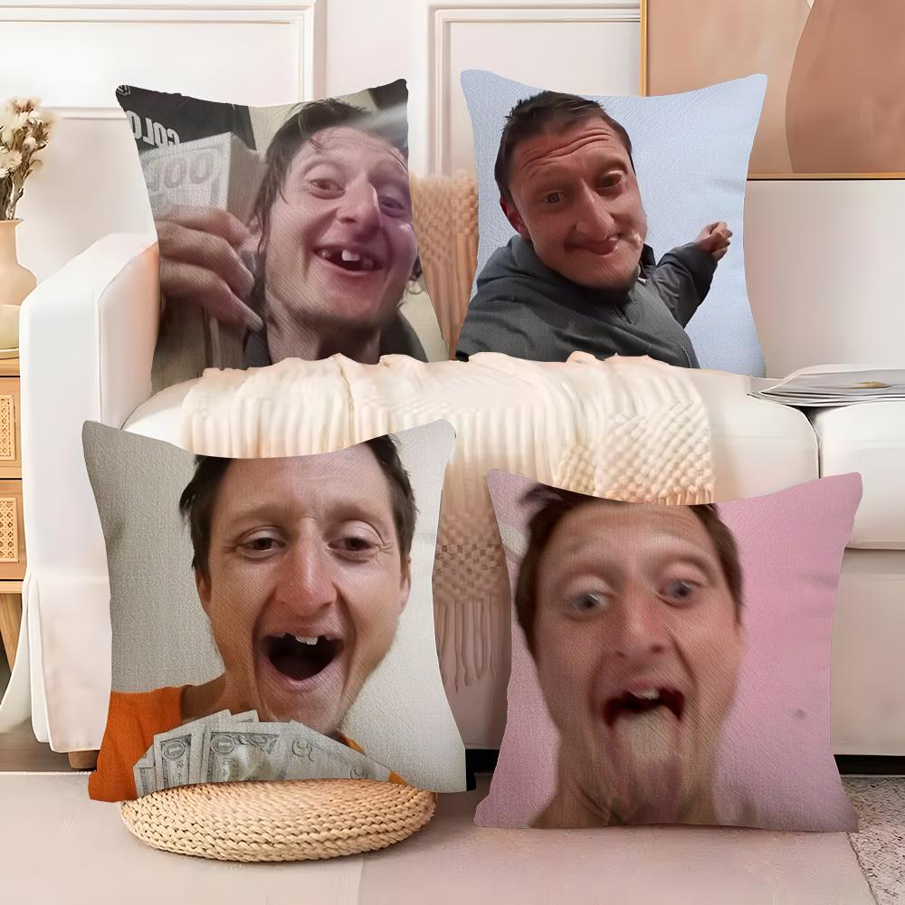 Funny Meme Music D-Daniel Larson 2 Pillow Case Natural Linen Double-Sided Printing Sofa Home Decor Cushion Cover