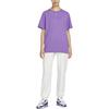 Nike Sportswear Solid Color Loose Fit Logo Print Crew Neck Pullover Short Sleeve T-Shirt Women T-Shirts Purple FD4150-521