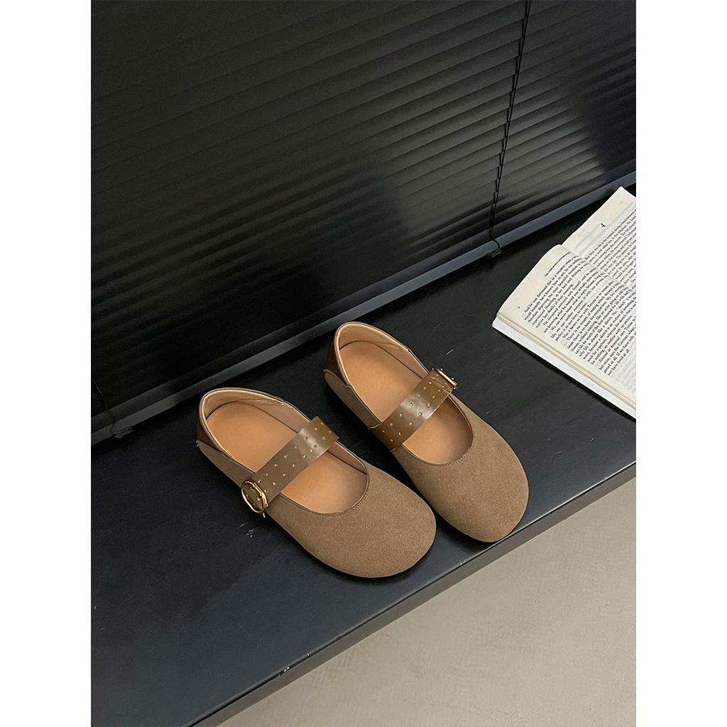 Fashion flat-bottomed casual soft-soled women's shoes spring and summer new retro shallow mouth single shoes Mary Jane shoes women's