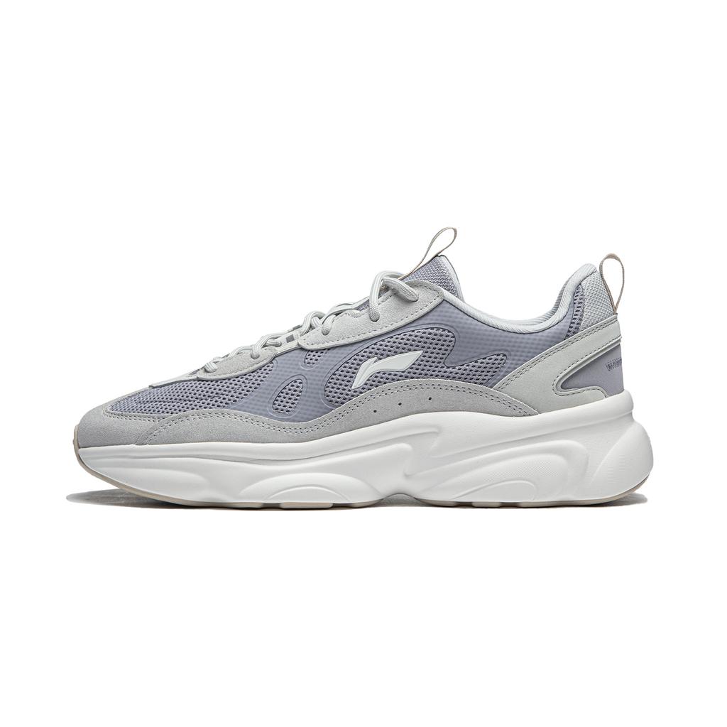 Li Ning Coconut 2.0 Comfortable Versatile Thick Sole Height Increasing Non-Slip Wear-Resistant Low-Top Casual Shoes Men Sneakers Gray AGCU249-6