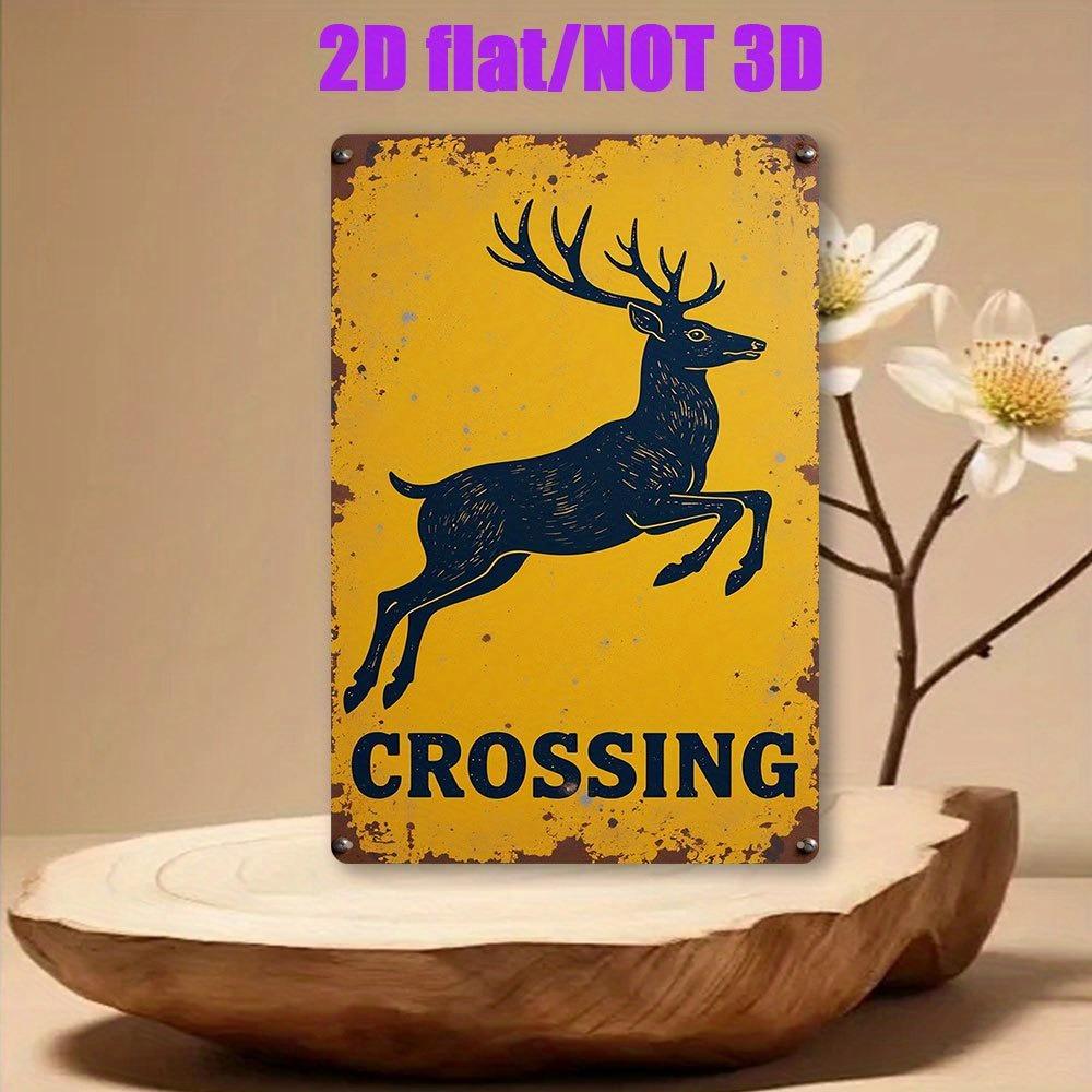 Metal Deer Wall Art Vintage Sign Rustic Home Decor 7.8x11.8 Inch 20x30cm