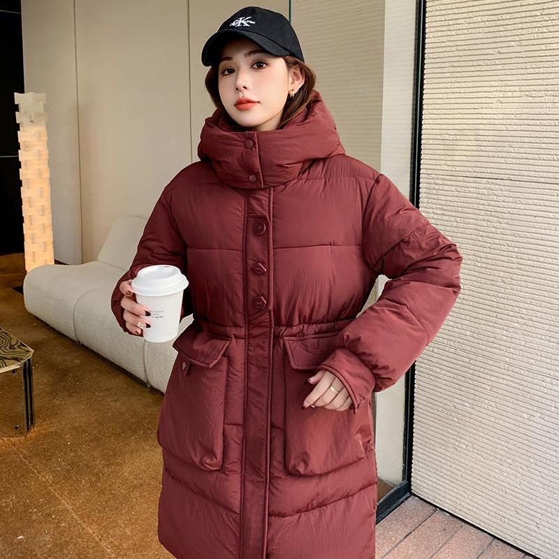 2025 New Winter Fashion Women Long Down Cotton Coat Loose Korean Style Warm Jacket Trendy