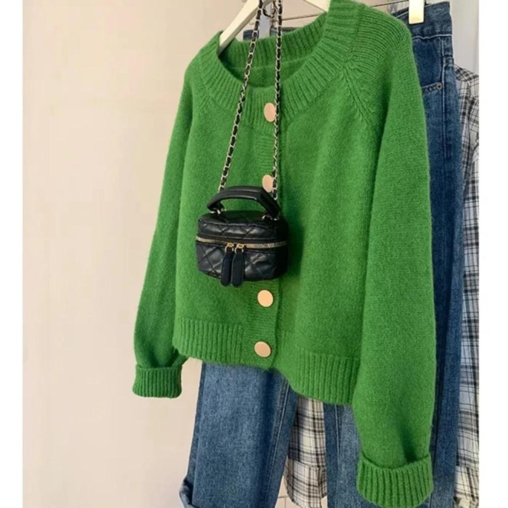 Винтажный Универсальный Ленивый Женский Кардиган Свитер Пальто Свободный Женский Вязаный Свитер Куртка S