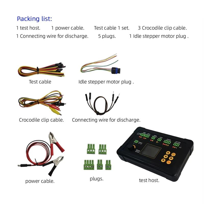 A96I-QD300 Automobile Ignition Coil Tester IGBT Idle Stepper Motor Solenoid Valve Injector PWM Actuator Fault Detector