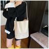 Niche design texture simple fashion hollow tote bag new fashion versatile bucket shoulder bag
