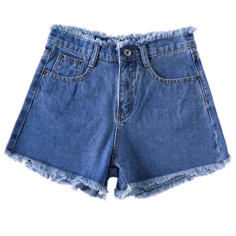 Kvinner Sexy høy midje jeans shorts sommer wide leg shorts dongeri shorts