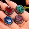 Jewelry Copper Bottom Gold-Plated Simulation Color Treasure Dry Rose Ring Main Stone 12 * 16