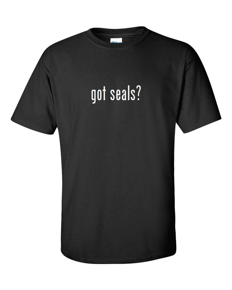 

Got Seals  Cotton T-Shirt Shirt Solid Black White Funny Gift S -5XL L
