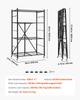 VEVOR 4-Tier Foldable Storage Shelf, 36W x 21D x 60H Inch Folding Metal Rack Shelving Unit