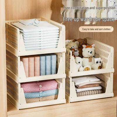 Foldable Multi-layer Storage Basket Rack – No Installation Needed
