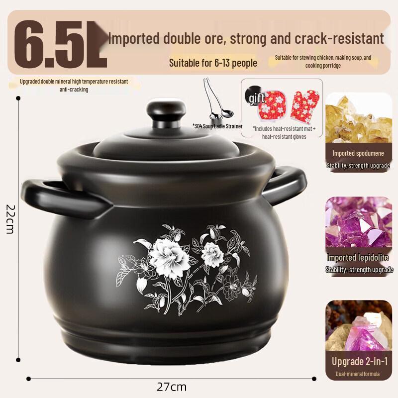 Qiewei Heat-Resistant Ceramic Stew Pot