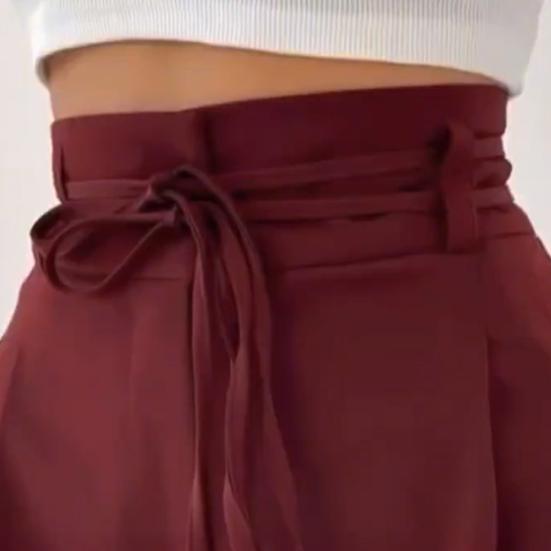 Women Long Pants Straight Wide Leg High Waist Pants Solid Color Casual OL Style Wide-Leg Suit Trousers Daily Wear