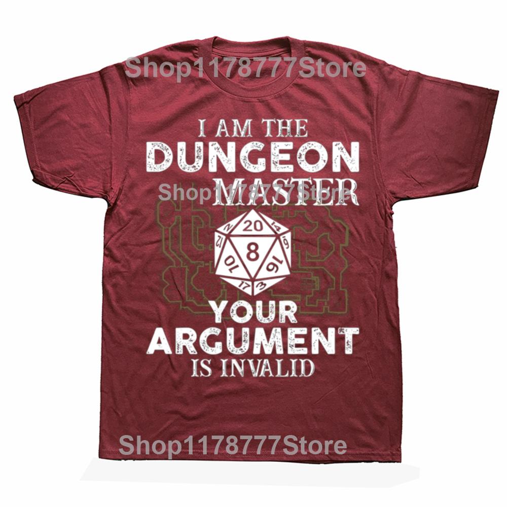 Funny Dungeons and Dragons Dungeon Master T Shirts Cotton Streetwear Short Sleeve Birthday Gifts Mens Clothing Oversized T Shirt