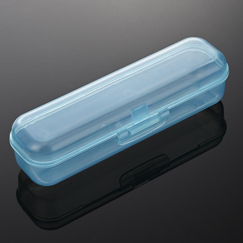 Пластиковый полипропиленовый ящик для хранения детской посуды, цельный, многоцветный, подарочный, канцелярский ящик, без посуды, прозрачная коробка PP синий