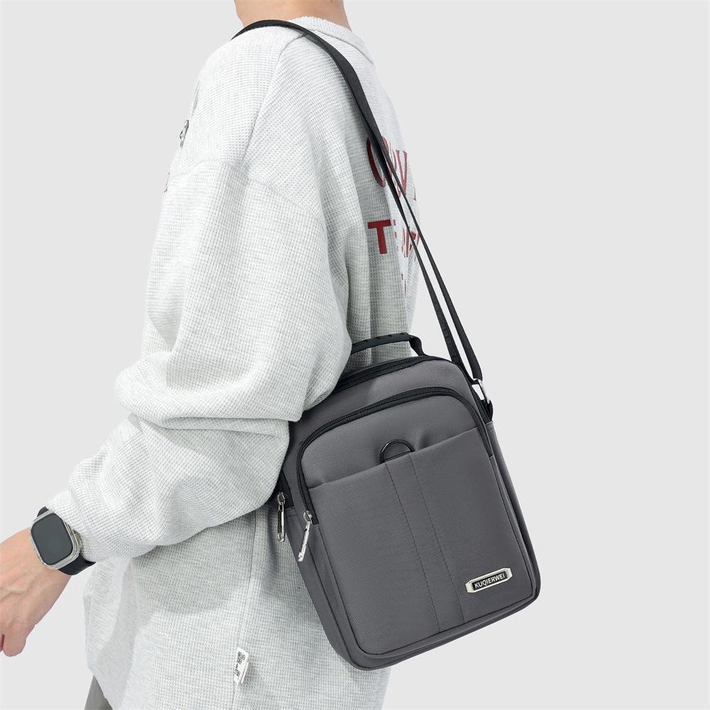 Mens Oxford Crossbody Bag Waterproof Business Shoulder Satchel Multi Pocket Travel Purse