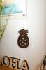 AndLaki Trivet, Stylish Wooden Pineapple Design, Made In Japan with Natural Japanese Cypress (Dark Brown, Small)