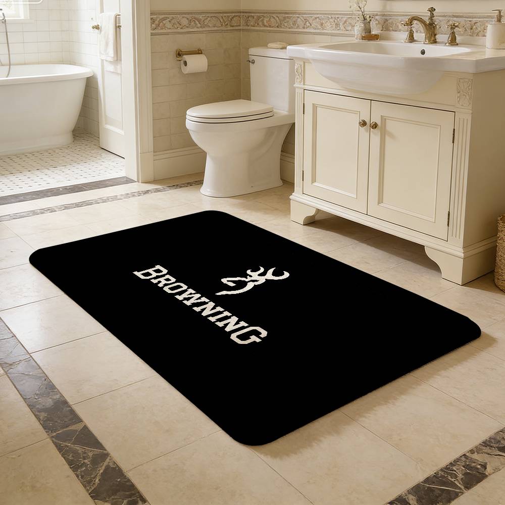 B-Browning Logo Kitchen Mat Kids Room Bedroom Decoration Balcony Anti-Slip Doormat Living Room Alfombra