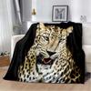 3d Tier Gepard Leopard  Cartoon Blanket for Bed Picnic Blanket Sofa Thin Blanket Air Conditioning Blanket Customized Blankets