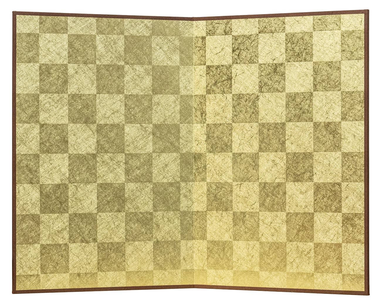 

Koumeido Mini Folding Screen, Gold Ichimatsu Pattern, Two Panels, Half-size Paper, 24.3cm (height) x 33.3cm (width)