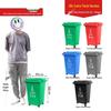 Langxi Commercial Outdoor Pedal Trash Can with Wheels
