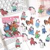 20 Pcs Animal Fantasia Series Cartoon Stickers Creative Collage Scrapbook Diary DIY Album Background Decoration Stationery Suppl