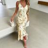 Spring and Summer New High-end Floral Suspender Skirt Long Dress Women's Design Temperament Fashionable and Elegant Commuting