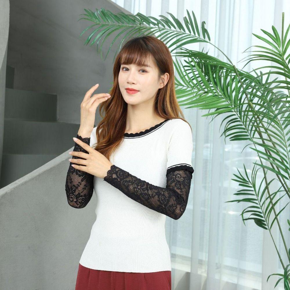 Mesh Ice Silk Sleeves Ice Sleeves Sun Protection Cover Ice Lace Arm Sleeves Cycling Gloves