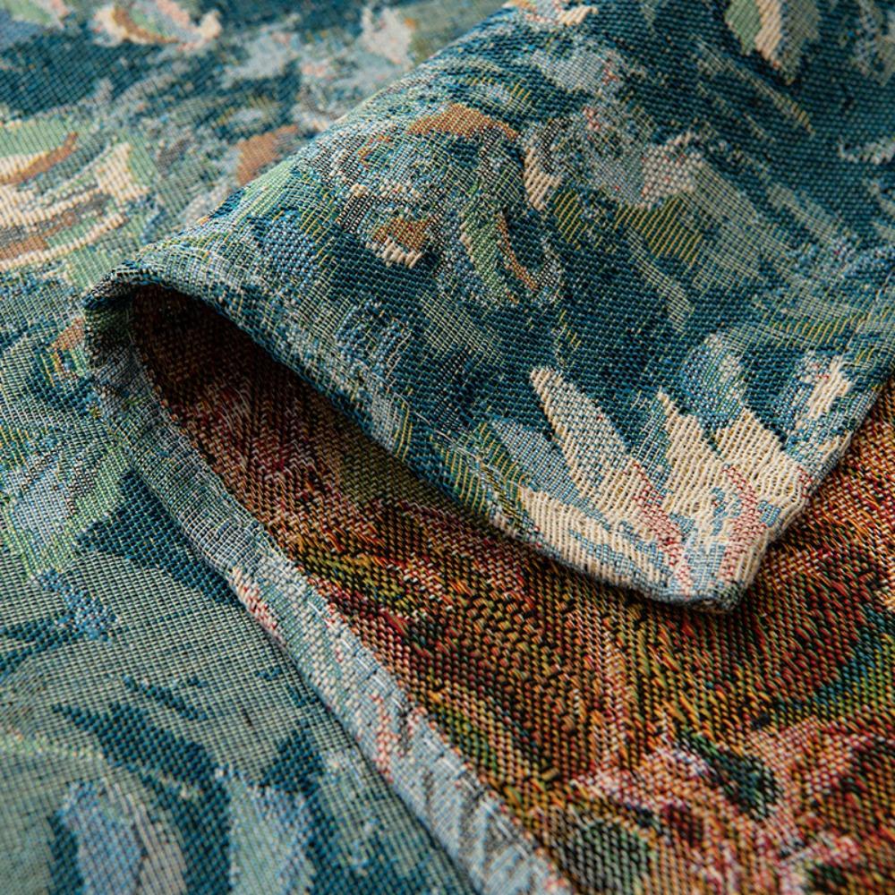 Retro American Tablecloth Elegant Dining Table Cover Oil Painting Design Luxury Table Mat Tea Table Cloth for Home Decor