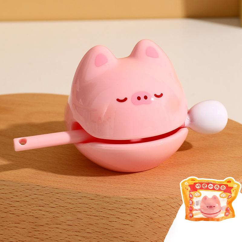 Creative Animal Shape Small Wooden Fish Keychain Funny Cartoon Wooden Fish Percussion Keychain Backpack Decoration Gifts