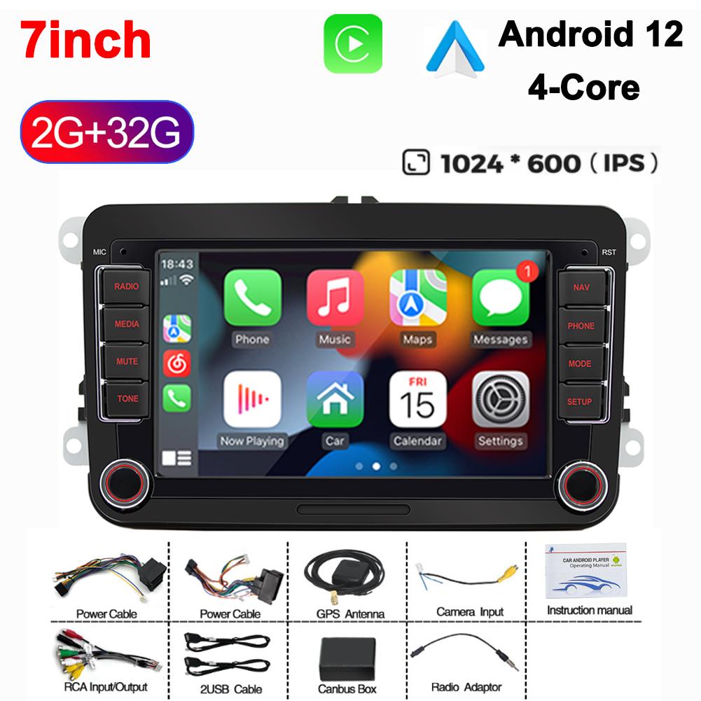 2Din Car Radio Android13 Wireless Android Auto Carplay for VW Volkswagen Golf 5 Passat B6 Jetta MK5 Autoradio Multimedia Player