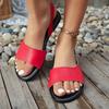 Sandalen Damen 2025 Neu Europäisch und Amerikanisch Große Größe Sommer Mode Flach Vielseitig Strand Sandalen