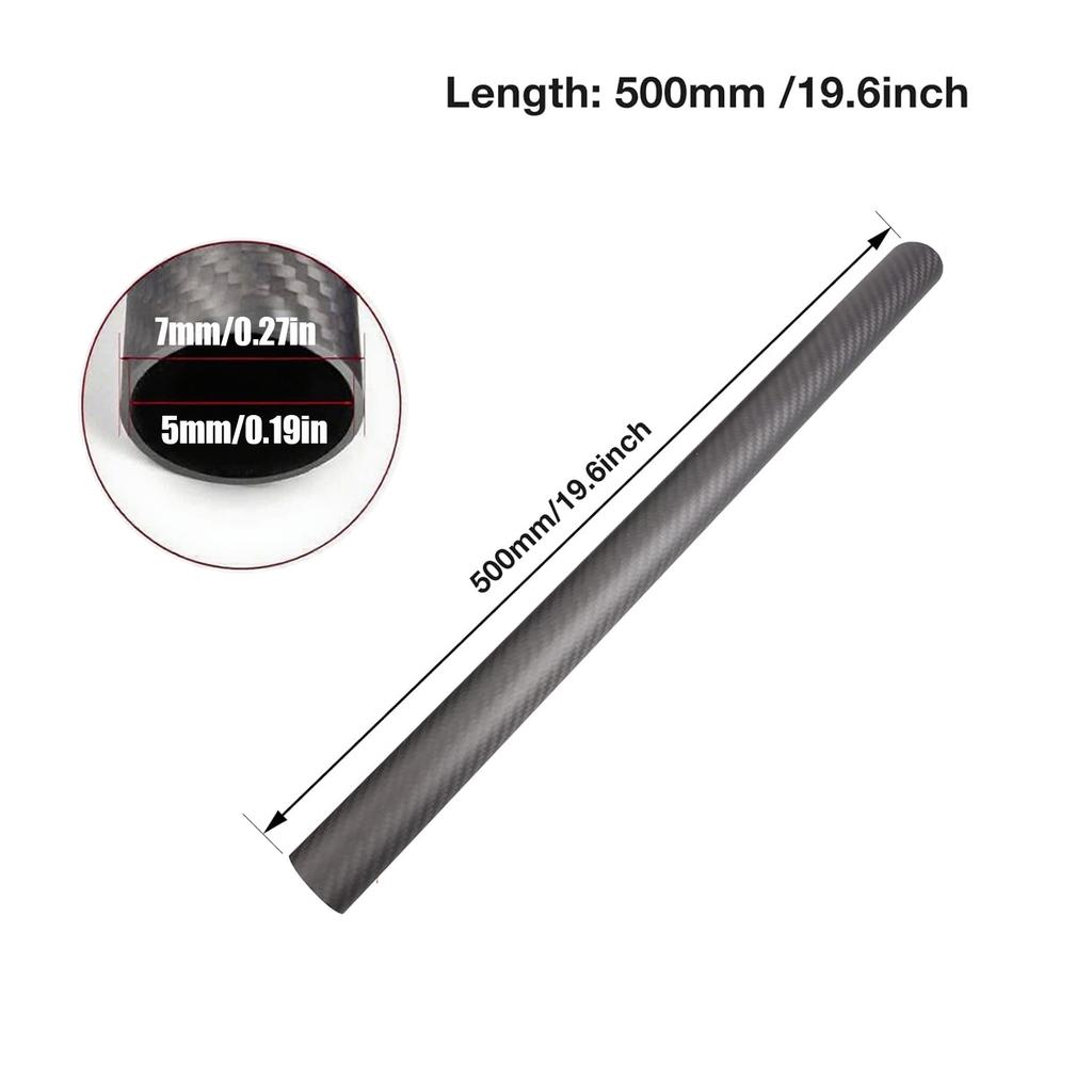 1pcs Length 200/500mm Carbon Fiber Tube High Composite Hardness Material 3K Twill Matte OD 5-28mm Pipes For Plant Protection Aircraft