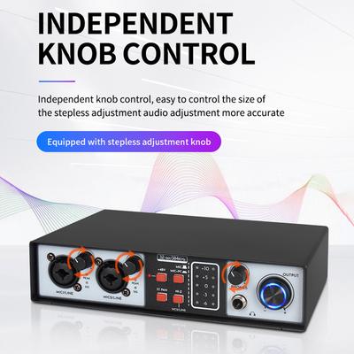 2-in 2-out Mixer Recording Sound Card Mixing Console Track Separation External Sound Card Computer