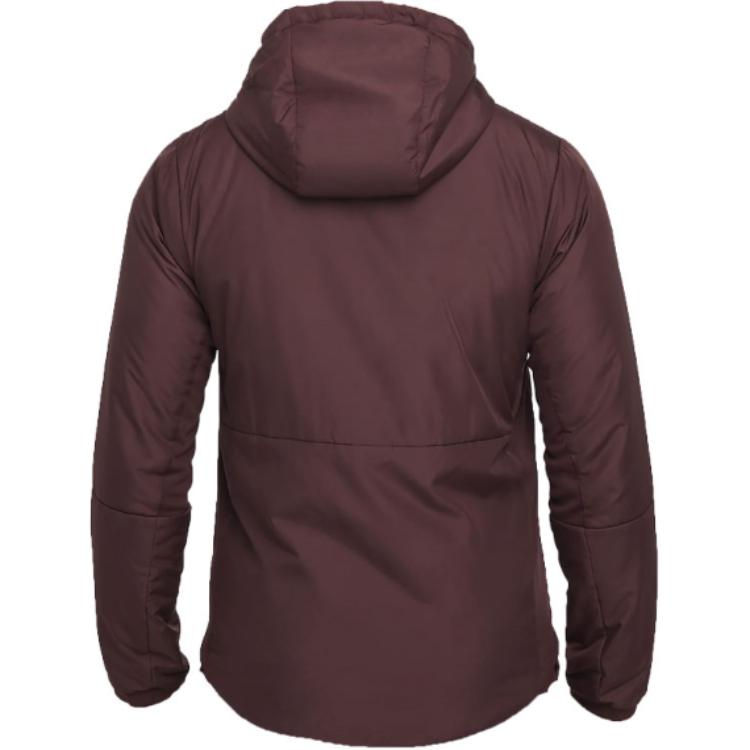 Nike Solid Color Hooded Long Sleeve Cotton Jacket Men Jackets Burgundy FB7545-652