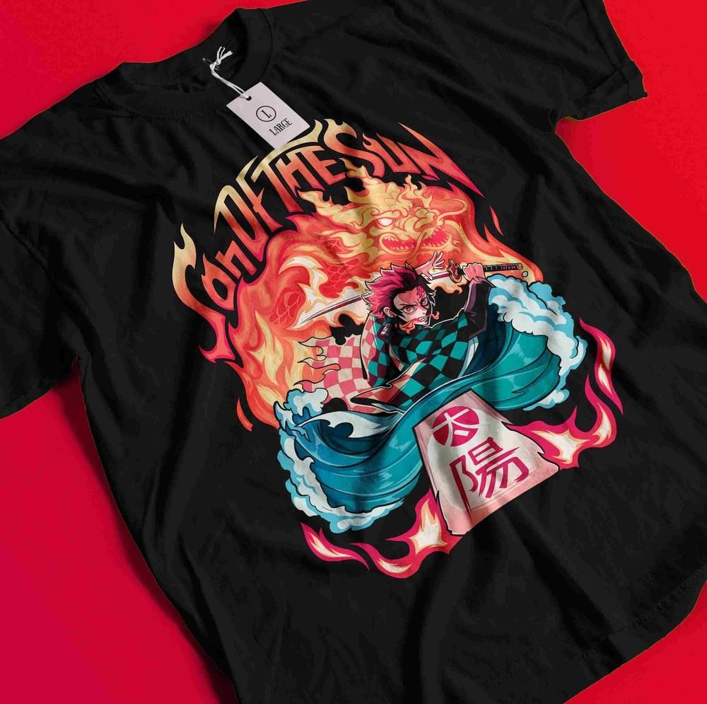 

Demon Slayer Shirt Tanjiro King Tshirt Nezuko T-Shirt Muzan Doma Tee Zenitsu TDK BB841 3XL
