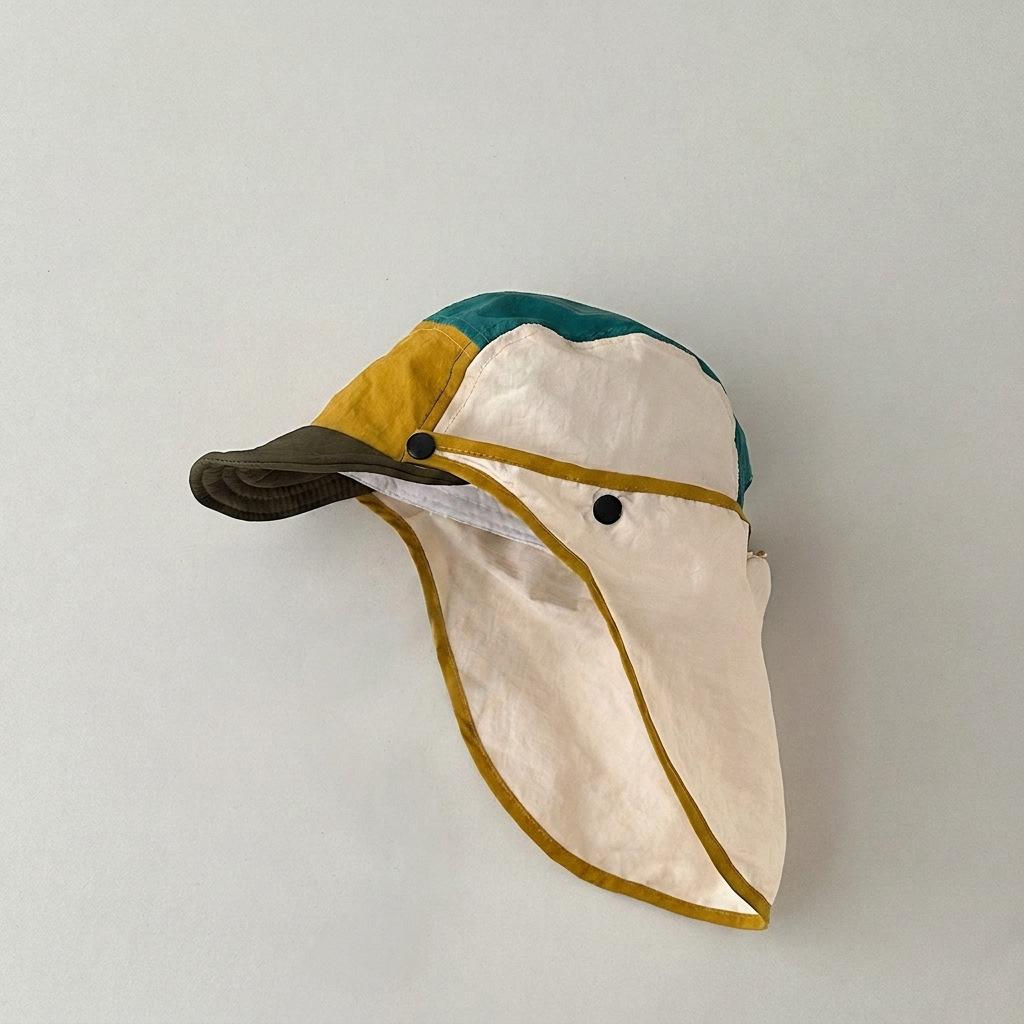 Kids Summer Thin Quick Dry Sun Hat With Neck Flap Baby UV Protection Visor Cap For Outdoor Play
