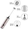 Adjustable 3-Speed Stainless Steel Electric Handheld Milk & Egg Frother