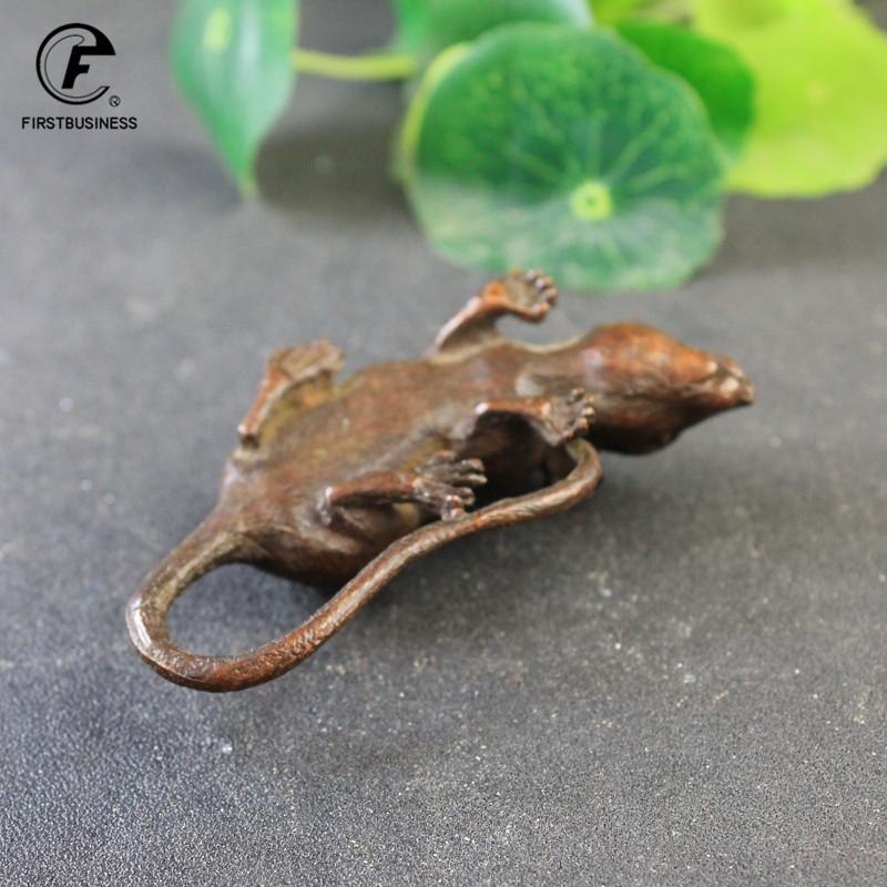 Heavy Brass BIG Rat Mouse Figurines Animal Statue Home Desktop Ornament Office Decor Fish Tank Accessories Artificial Landscape