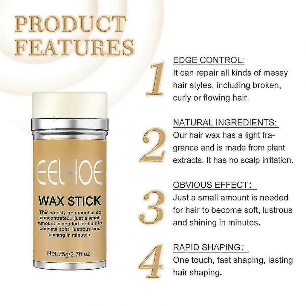 3pcs Hair Wax Stick Edge Control Gel Stick Slay Thin Baby Hair Perfect Hair Line Styling Smooth Frizziy Hairs Non Greasy