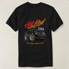 USA Classic Muscle Car Cartoon Hot Rod Funny Car TShirt 100 Cotton ONeck Short Sleeve Summer Casual Mens Tshirt Streetwear